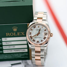 Bild in Galerie-Viewer laden, Rolex Datejust 31 ref. 178271 Silver Roman MOP Dial - Oyster - Full Set