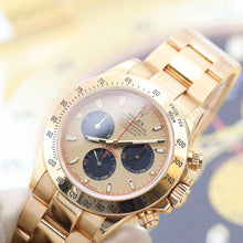 Cargar imagen en el visor de la galería, Rolex Daytona ref. 116528 - 18K Yellow Gold Champagne dial with black subdials - Full Set