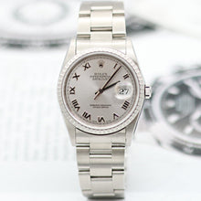 Carica l'immagine nel visualizzatore di Gallery, Rolex Datejust ref. 16220 Grey Roman Dial Oyster Bracelet - Full Set