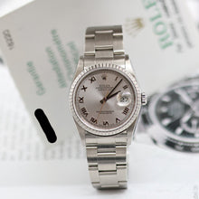 Carica l'immagine nel visualizzatore di Gallery, Rolex Datejust ref. 16220 Grey Roman Dial Oyster Bracelet - Full Set