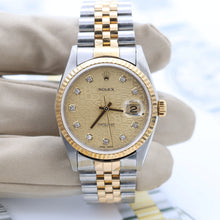 Charger l'image dans la galerie, Datejust ref. 16233 - Champagne Computer Diamonds (Big) Dial Jubilee Bracelet - Full Set