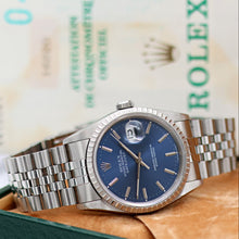 Carica l'immagine nel visualizzatore di Gallery, Rolex ref. 16220 Blue Dial Jubilee Bracelet - Full Set