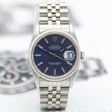 Carica l'immagine nel visualizzatore di Gallery, Rolex ref. 16220 Blue Dial Jubilee Bracelet - Full Set