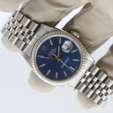 Carica l'immagine nel visualizzatore di Gallery, Rolex ref. 16220 Blue Dial Jubilee Bracelet - Full Set