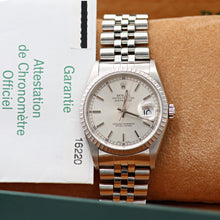Load image into Gallery viewer, Rolex Datejust 36 ref. 16220 Silver Dial (Circle hours dial) - Jubilee - Full Set