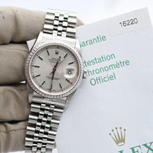 Load image into Gallery viewer, Rolex Datejust 36 ref. 16220 Silver Dial (Circle hours dial) - Jubilee - Full Set