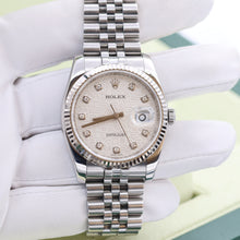 Charger l'image dans la galerie, Rolex Datejust ref. 116234 Silver Computer Diamonds Dial - Jubilee Bracelet