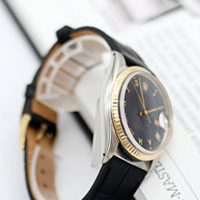 Load image into Gallery viewer, Rolex Datejust ref. 16013 Blue Roman Dial - Leather Strap - Full set