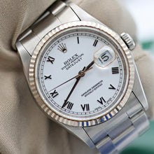 Bild in Galerie-Viewer laden, Rolex Datejust 36 ref. 16234 White Roman Dial - Oyster Bracelet