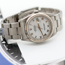 Bild in Galerie-Viewer laden, Rolex Datejust 36 ref. 16234 White Roman Dial - Oyster Bracelet