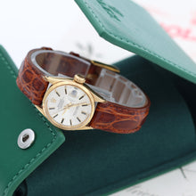 Załaduj obraz do przeglądarki galerii, Rolex Oyster Perpetual Lady Datejust ref. 6516 Silver Dial - Leather Srap