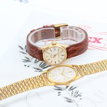 Załaduj obraz do przeglądarki galerii, Rolex Oyster Perpetual Lady Datejust ref. 6516 Silver Dial - Leather Srap