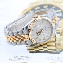 Załaduj obraz do przeglądarki galerii, Rolex Datejust ref. 116233 Silver Diamonds Millennary Dial - Jubilee - Full Set