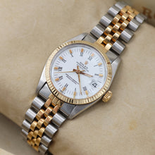 Cargar imagen en el visor de la galería, Rolex Datejust 31 ref. 6827 White Roman Dial - Jubilee bracelet