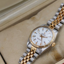 Cargar imagen en el visor de la galería, Rolex Datejust 31 ref. 6827 White Roman Dial - Jubilee bracelet