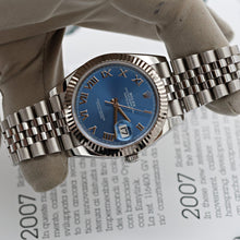 Załaduj obraz do przeglądarki galerii, Rolex Datejust ref. 126334 Blue Roman Dial Jubilee bracelet - Full Set