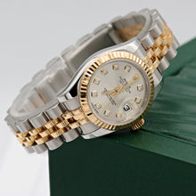 Załaduj obraz do przeglądarki galerii, Rolex Datejust ref. 179173 Silver Diamonds Dial Jubilee Bracelet - Full set