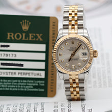 Załaduj obraz do przeglądarki galerii, Rolex Datejust ref. 179173 Silver Diamonds Dial Jubilee Bracelet - Full set