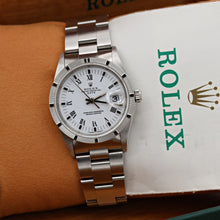 Bild in Galerie-Viewer laden, Rolex Date ref. 15210 White Roman Dial Oyster Bracelet - Full Set