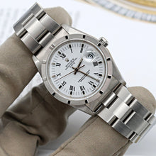 Bild in Galerie-Viewer laden, Rolex Date ref. 15210 White Roman Dial Oyster Bracelet - Full Set