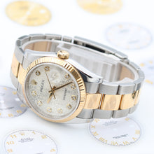 Załaduj obraz do przeglądarki galerii, Rolex Datejust ref. 116233 Silver Diamonds Millennary Dial - Full Set