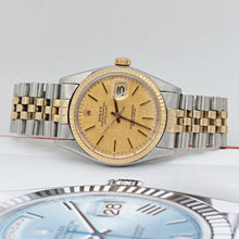 Load image into Gallery viewer, Rolex Datejust ref. 16013 Champagne Linen Dial - Jubilee Bracelet