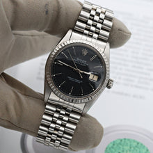 Załaduj obraz do przeglądarki galerii, Rolex Datejust ref. 1603 - Steel Bezel - Black dial - Jubilee Bracelet