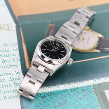 Załaduj obraz do przeglądarki galerii, Rolex Oyster Perpetual ref. 67180 - Black Matte Dial - Oyster Bracelet