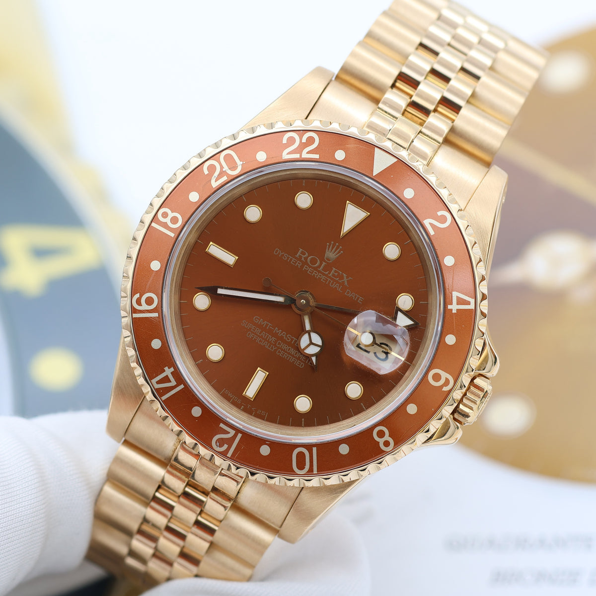 Rolex GMT Master II ref. 16718 Bronze/Tiger Eye Dial Jubilee