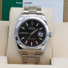 Load image into Gallery viewer, Rolex Datejust ref. 126300 Black Dial Oyster bracelet - Full Set