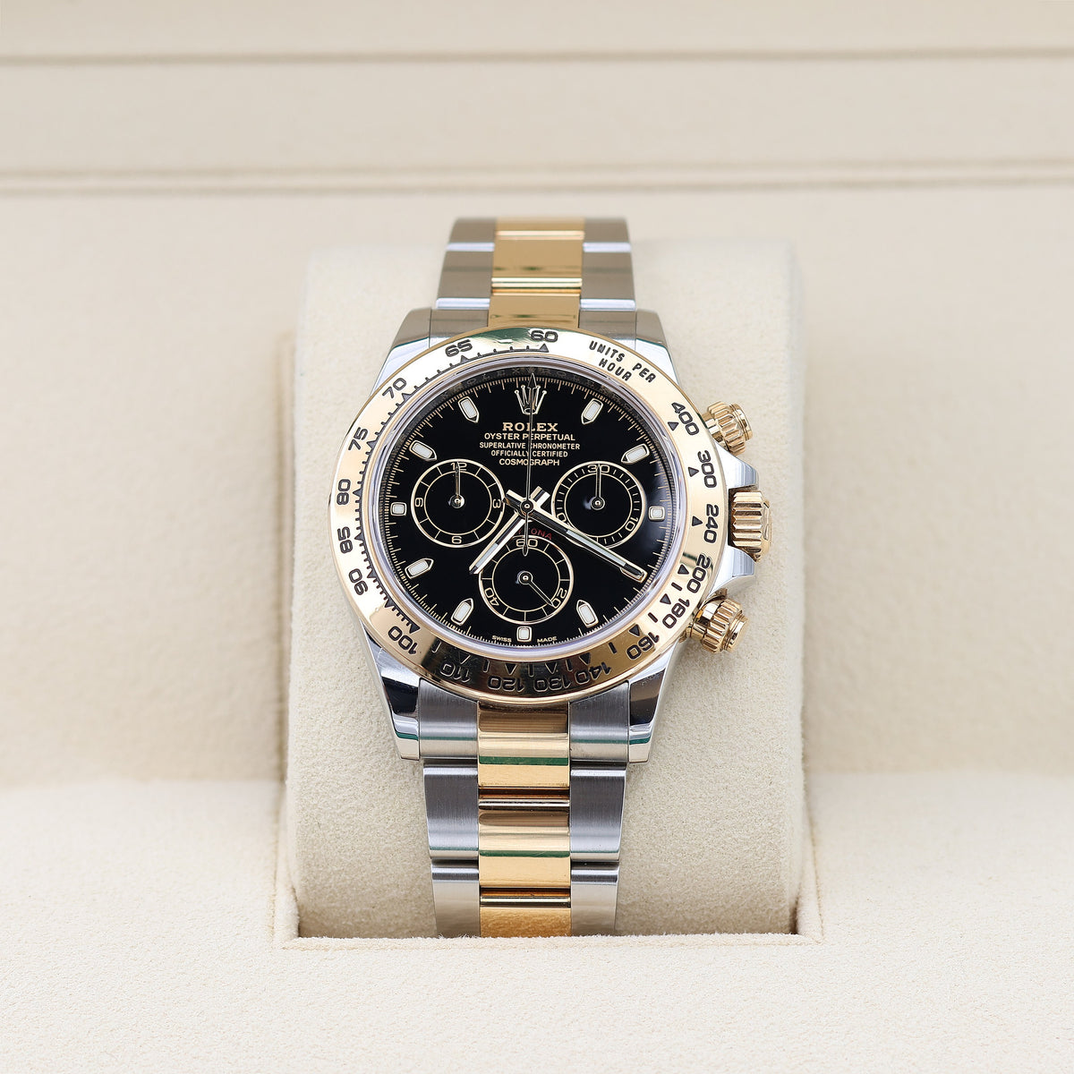 Rolex Daytona Ref 116503 Stahl/Gold Schwarzes Zifferblatt