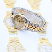 Bild in Galerie-Viewer laden, Rolex Datejust 36 Ref. 16233 Champagner -Zifferblatt mit Papieren