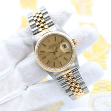 Bild in Galerie-Viewer laden, Rolex Datejust 36 Ref. 16233 Champagner -Zifferblatt mit Papieren