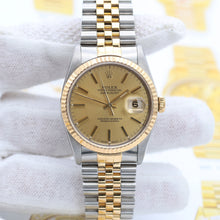 Bild in Galerie-Viewer laden, Rolex Datejust 36 Ref. 16233 Champagner -Zifferblatt mit Papieren