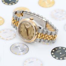 Carica l'immagine nel visualizzatore di Gallery, ON SALE: Rolex Datejust ref. 116203 Champagne Roman Dial Jubilee - Full Set