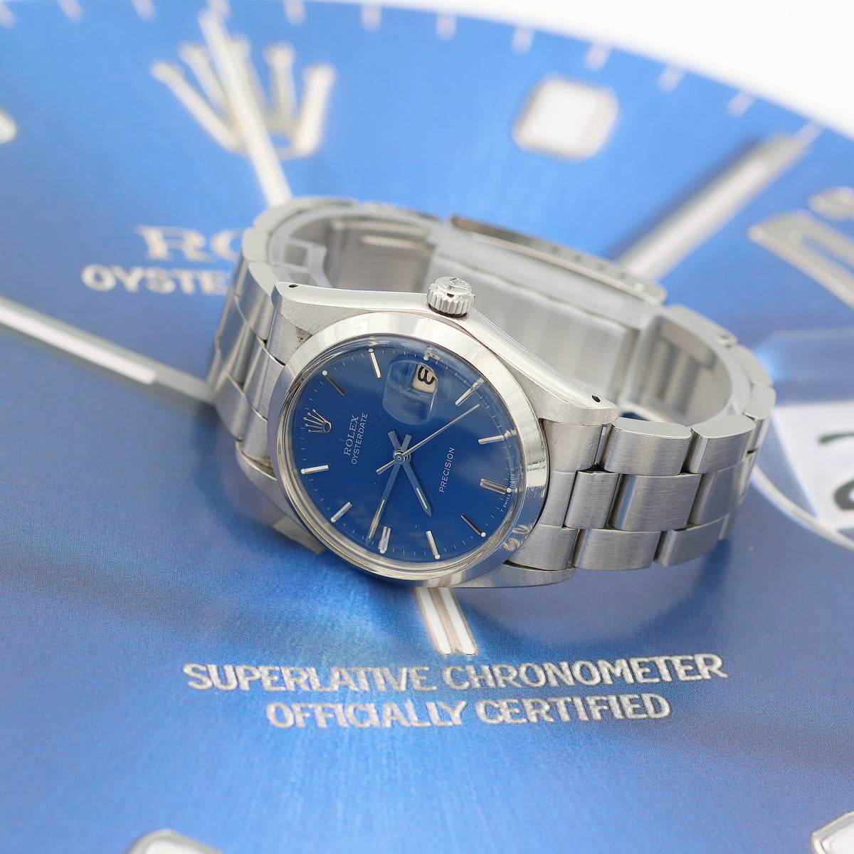 時計 Rolex Precision Rolex Precision Cal.1400 Rolex Oyster Precision Date ref 6694 Blue Dial (II)- Oyster