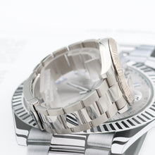 Bild in Galerie-Viewer laden, Rolex Datejust II Ref. 116334 Silber/blaues Arabisch -Zifferblatt Auster Armband - Voller Satz