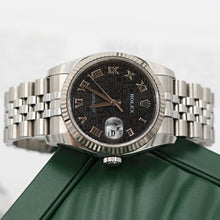 Carregar imagem no visualizador da galeria, Rolex Datejust ref. 116234 Black Roman Computer Dial - Jubilee - Full Set