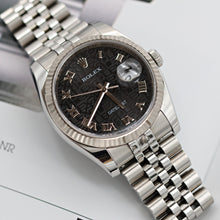 Carregar imagem no visualizador da galeria, Rolex Datejust ref. 116234 Black Roman Computer Dial - Jubilee - Full Set