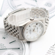 Load image into Gallery viewer, Rolex Datejust ref. 16220 White Roman (Small) Dial Jubilee Bracelet