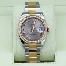 Bild in Galerie-Viewer laden, Rolex Datejust ref. 116233 Grey Roman Dial - Oyster Bracelet - Full Set