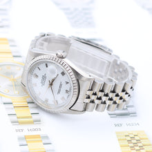 Load image into Gallery viewer, Rolex Datejust ref. 16220 White Roman (Small) Dial Jubilee Bracelet