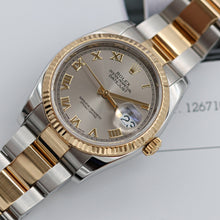 Bild in Galerie-Viewer laden, Rolex Datejust ref. 116233 Grey Roman Dial - Oyster Bracelet - Full Set