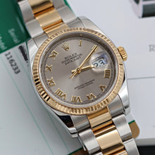 Bild in Galerie-Viewer laden, Rolex Datejust ref. 116233 Grey Roman Dial - Oyster Bracelet - Full Set