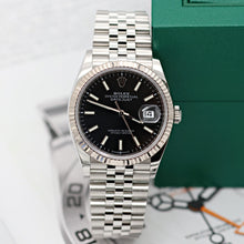 Charger l'image dans la galerie, Rolex Datejust ref. 126234 Black Dial Jubilee bracelet - Full Set