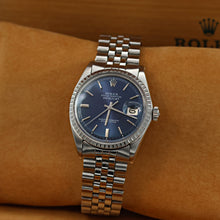 Load image into Gallery viewer, Rolex Datejust ref. 1603 - Steel Bezel - Blue Soleil dial (V III) - Jubilee Bracelet