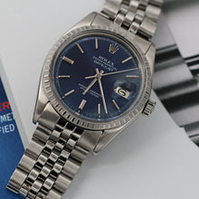 Load image into Gallery viewer, Rolex Datejust ref. 1603 - Steel Bezel - Blue Soleil dial (V III) - Jubilee Bracelet