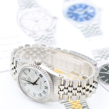 Załaduj obraz do przeglądarki galerii, Rolex Datejust ref. 16030 - Jubilee Bracelet - White Buckley Dial