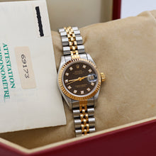 Load image into Gallery viewer, Rolex Datejust Lady ref. 69173 - Black Diamonds Dial - Jubilee Bracelet - Full Set