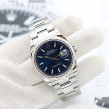 Carica l'immagine nel visualizzatore di Gallery, Rolex Datejust ref. 126234 Blue Dial Oyster bracelet - Full Set